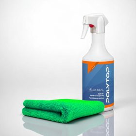   POLYTOP Velox Seal ceramic spray sealant QD 750 ml ajándék POLYTOP szegély nélküli mikroszálas kendő zöld 40 x 40 cm 450 GSM