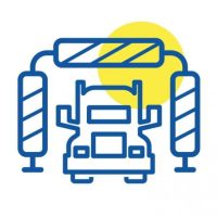 Teherautómosás géppel 